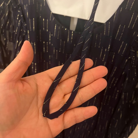 Loft Navy and Gold shift dress - Picture 2 of 4